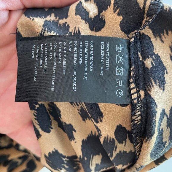 Bardot Leopard Print Flare Pants‎ Size 8 Bell Bottoms Y2K 70s Retro Animal Print - Picture 11 of 11